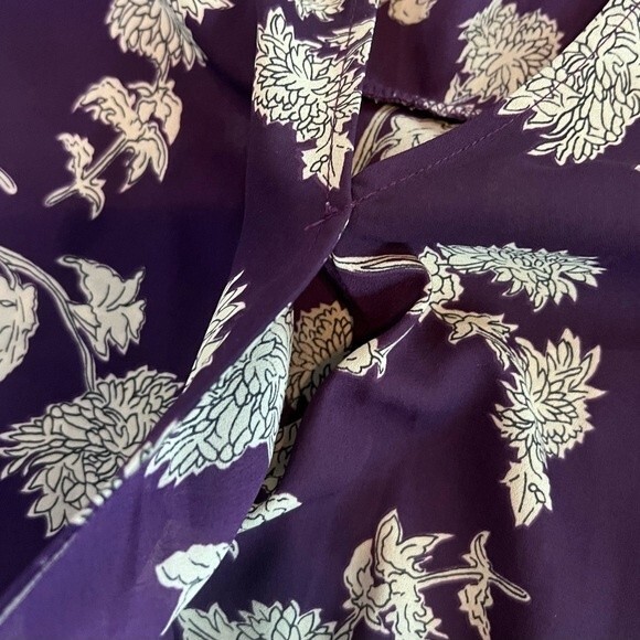 West Kei Purple Wrap Style Top Size Small Petite - Picture 5 of 7